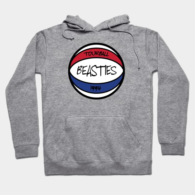 Beasties Tour Ball 1994 Red White and Blue Hoodie by Fresh Fly Threads